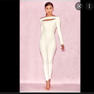 House of CB White Cutout Jumpsuit
